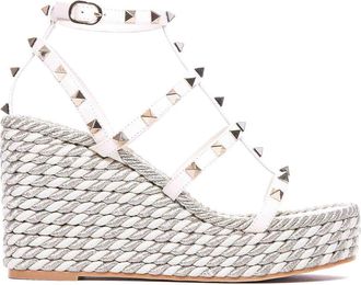 Valentino Garavani Rockstud Wedged Sandals