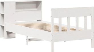 vidaXL Vidaxl - Bookcase Bed without Mattress White 100x200cm Solid Wood Pine