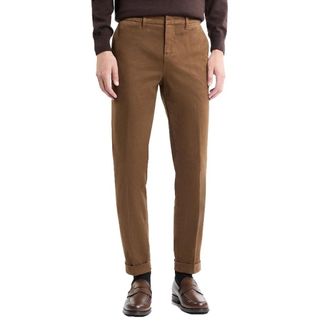 Fay Chinos, male, Brown, W35, Stylish Blue Trousers