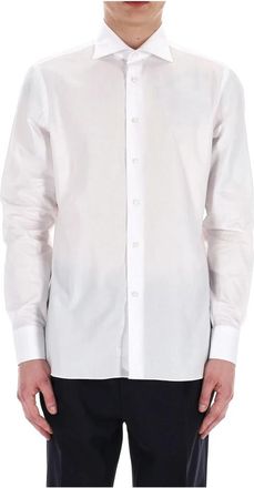 Borriello Tailored Shirt - Heren - Zakelijke Overhemden - Wit - S - Leer - Overhemden