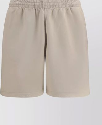 Balenciaga logoed elasticized waistband cotton shorts