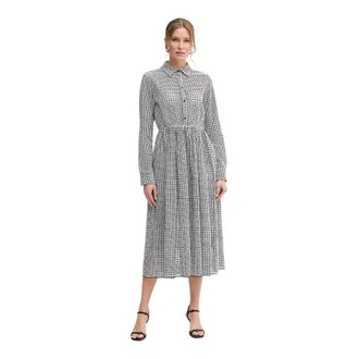 Liviana Conti Kleedjes, Dames, Veelkleurig, S, Katoen, Geometric-patroon Blousejurk