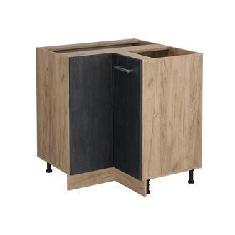 Vicco Armario De Esquina R-line, Hormig&oacute;n Negro, 75.6 Cm Sin Encimera