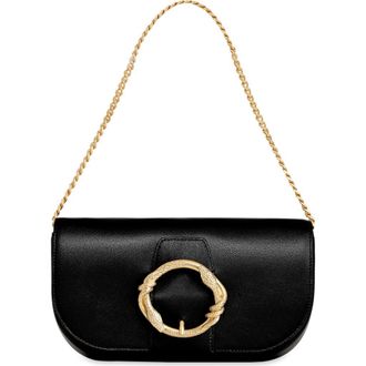 Rebecca Minkoff Snake Ring Leather Crossbody Bag in Black at Nordstrom