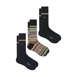 Paul Smith Socks, male, Multicolor, ONE SIZE, 3 Pack Gold Signature Socks