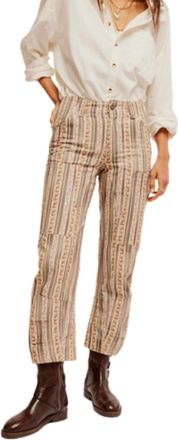 Free People Super Sonic Printed Slim Pants In Great Combo - Farmhouse