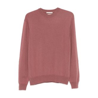 Daniele Fiesoli Round-neck Knitwear, male, Pink, Size: XL Crew Neck Sweater
