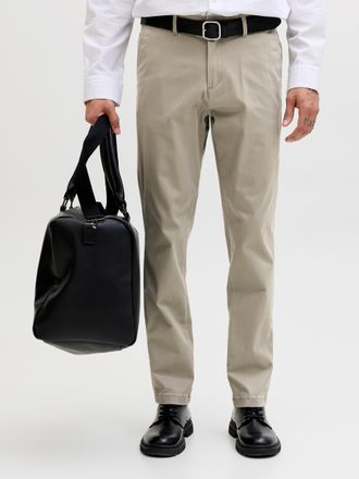 Jack & Jones Chinos JACK & JONES JPSTMARCO mit Stretchkomfort und schmalem Bein, Herren, Gr. 29, L&auml;nge 34, vetiver, Web, Obermaterial: 98% Baumwolle, 2% Elasthan, 