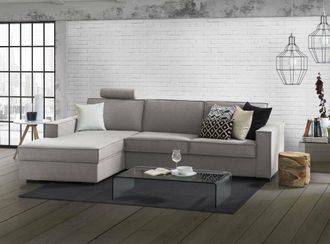 Talamo Italia Talamo Italia Sof&aacute; Fijo Perla, Sof&aacute; De Esquina, 100% Made In Italy, Sof&aacute; Sal&oacute;n Con, Pen&iacute;nsula De Contenedores Izquierda, Con Reposabrazos Delgados, Cm