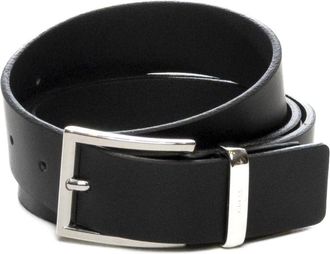Guess Minimalistische leren riem - unisex - Riemen - Zwart - M - Leer - Accessoires