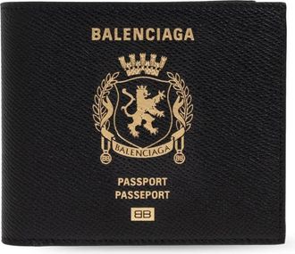 Balenciaga Passport Square Folded Wallet - Heren - Portefeuilles - Zwart - ONE Size - Leer - Accessoires