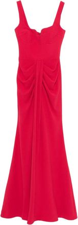 Rebecca Vallance Zarya gedrapeerde avondjurk - Rood