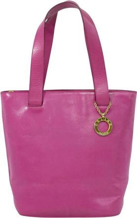 Celine Pre-owned Tote Bags, female, Pink, Size: ONE SIZE Pre-owned Vintage Leather Tote Bag