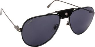 Cartier Santos de Carter Grey Pilot Mens Sunglasses CT0166S 001 60