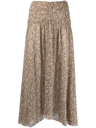 Isabel Marant graphic-print skirt - Green