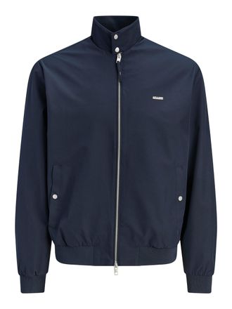 Jack & Jones Outdoorjacke JACK & JONES JPRBLUALVES HARRINGTON JKT, Herren, Gr. XXL, seaborne, Web, Obermaterial: 90% Polyester, 10% Elasthan, unifarben, regular fi