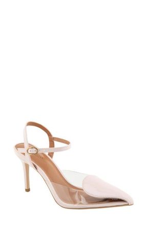 Christian Siriano Bea Ankle Strap Pointed Toe Pump in Soft Pink at Nordstrom, Size 8.5