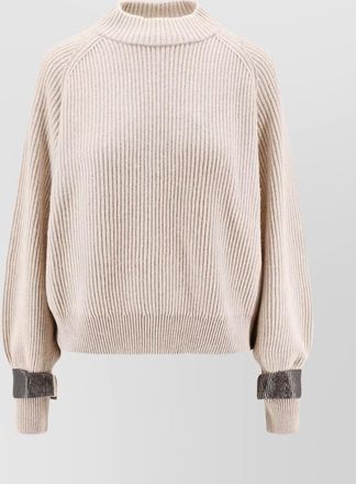 Brunello Cucinelli cashmere ribbed crew neck sweater