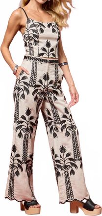 BTB Los Angeles Clara Wide Leg Pants In Natural/black