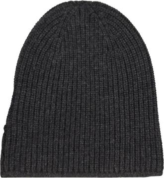 Zanieri Cashmere Ribgebreide Mut - Heren - Hoeden - Grijs - ONE Size - Accessoires
