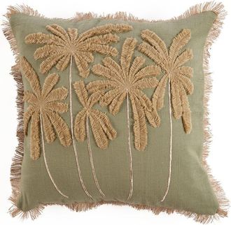 Bazar Bizar Fundas de coj&iacute;n de algod&oacute;n verde bosque 50x50x2 cm