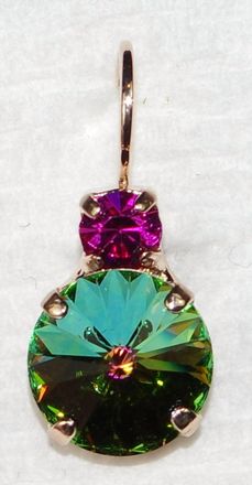 Mariana Womens Saba Audrey Earrings In Green/ Fuschia