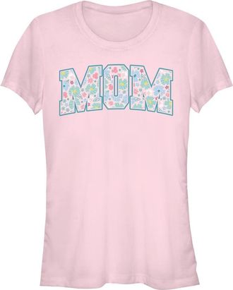 Minnie Mouse Juniors Minnie Mouse Mom Collegiate Pastel Flowers Graphic T-Shirt in Light Pink at Nordstrom, Size Xx-Large