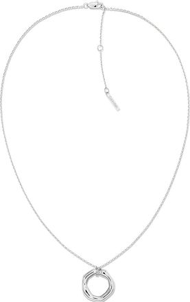 Calvin Klein Womens Fluid Metal Necklace - Metallic