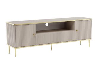 Pascal Morabito Mueble de TV con 2 puertas, 1 cajón y 1 estante de MDF y acero - Beige y dorado - SINEAD de Pascal MORABITO