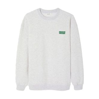 American Vintage Sweat ML Col Rond - Heren - Sweatshirts & Hoodies - Grijs - Maat: L