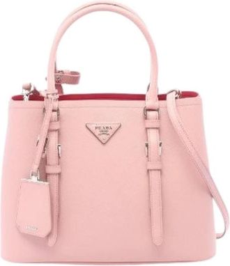 Prada Pre-owned Saffiano Cuir 2Way Handbag - Dames - Vintage Shopper - Roze - ONE Size - Leer - Vintage