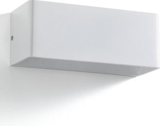 Oresteluchetta Aplique de pared led de aluminio blanco mate 10x25x10 cm