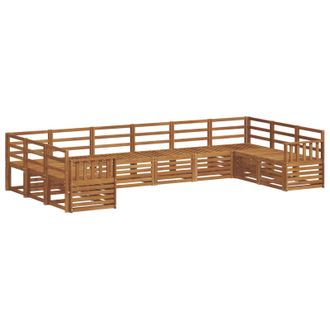 vidaXL Conjunto De Sof&aacute;s De Exterior 10 Uds. Natural Vidaxl