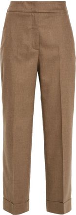 PESERICO tailored trousers - women - Acetate/Spandex/Elastane/Cupro/Virgin Wool/Cashmere - 48 - Brown