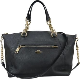 Coach Pre-owned Handbags, female, Black, Size: ONE SIZE Pre-owned Leather 2way Shoulder Bag