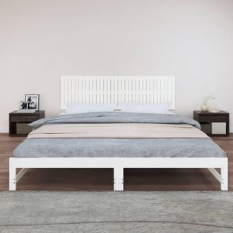 Berkfield Home Wall Headboard White 204x3x60 cm Solid Wood Pine | Size: 204 x 3 x 60 cm