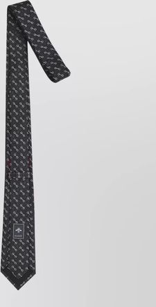 Gucci silk jacquard tie horsebit motif