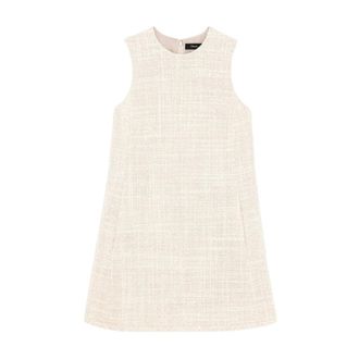 Theory Mini vestido de tweed - Dresses - Mujer - Beige - S