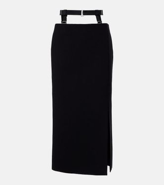 MUGLER Falda tubo con aberturas