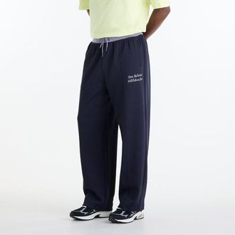 New Balance Uomo Sport Legacy Pique Pant in Blu, Maglia di Poliestere, Taglia XL