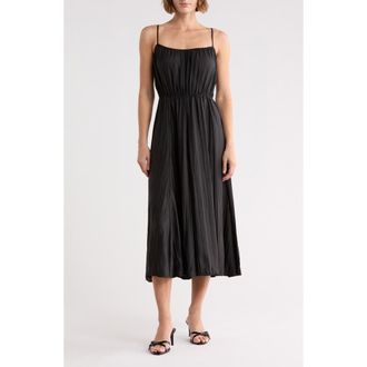 Vince Crinkled Cami Dress in Black at Nordstrom Rack, Size Medium