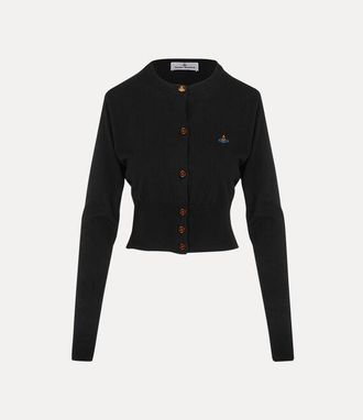 Vivienne Westwood Bea Cropped Cardigan Merino Wool / Silk Black L Women
