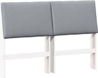 vidaXL Upholstered Headboard Light Grey 140 cm Solid Pine Wood vidaXL