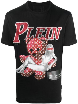 Philipp Plein graphic-print cotton T-shirt - Black
