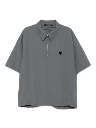 Songzio collared polo shirt - men - Nylon/Polyurethane - M - Grey
