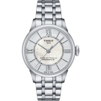 Tissot Chemin Des Tourelles Automatic Bracelet Watch, 32mm in Silver at Nordstrom Rack