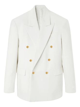 Versace double-breasted button-up jacket - White