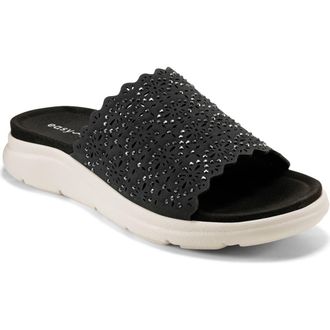 Easy Spirit Alora Slide Sandal in Black at Nordstrom, Size 9.5