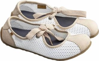 El Naturalista Womens Ondina Flats In Multi Material White