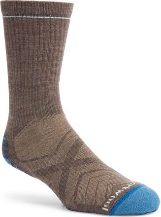 Smartwool Hike Light Cushioning Merino Wool Blend Crew Socks in Taupe-Laguna Blue at Nordstrom, Size Large